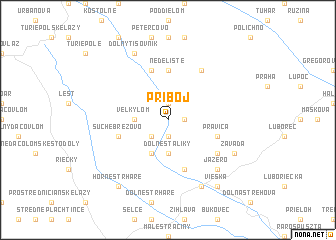 map of Príboj