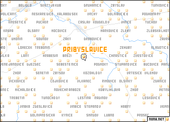map of Přibyslavice