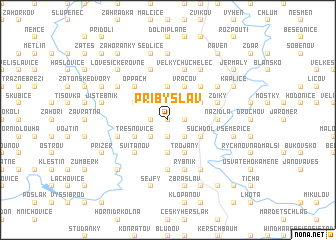 map of Přibyslav