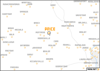 map of Price