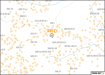 map of Prići