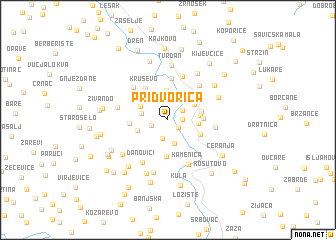 map of Pridvorica