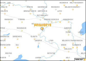 map of Pridvorʼye