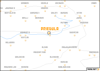 map of Priedula