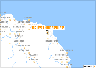 map of Priestmans River