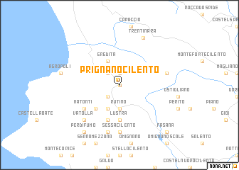 map of Prignano Cilento