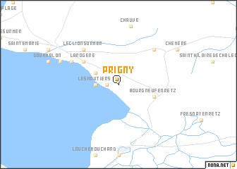 map of Prigny