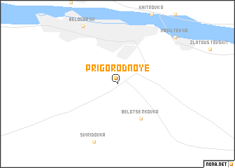 map of Prigorodnoye