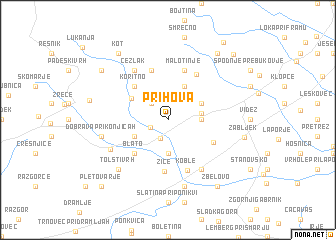 map of Prihova