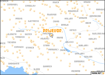 map of Prijevor