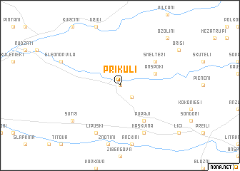 map of Prikuļi