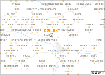 map of Příluky