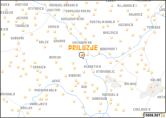 map of Prilužje