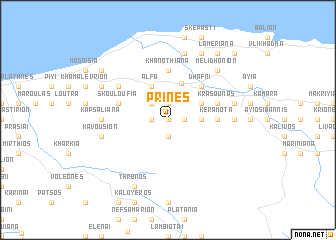 map of Prinés