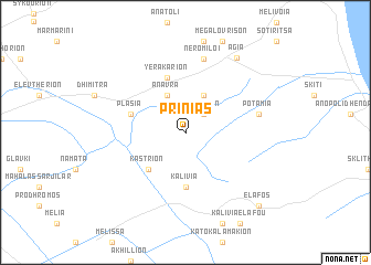 map of Priniás