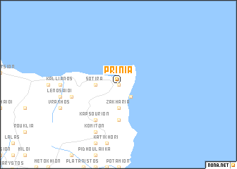 map of Priniá