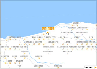 map of Prínos