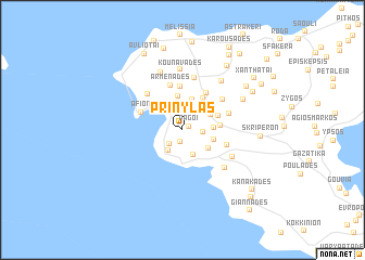 map of Prinýlas