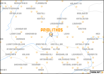 map of Priólithos