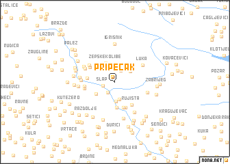 map of Pripečak