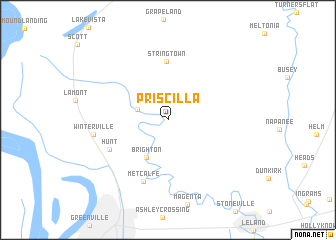 map of Priscilla