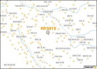 map of Prishtë