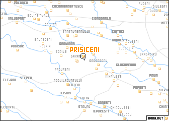 map of Prisiceni