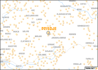 map of Prisoje