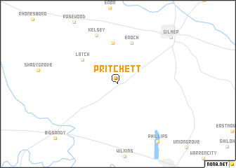 map of Pritchett