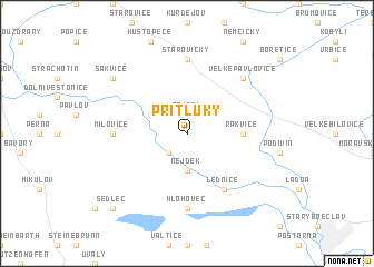 map of Přítluky