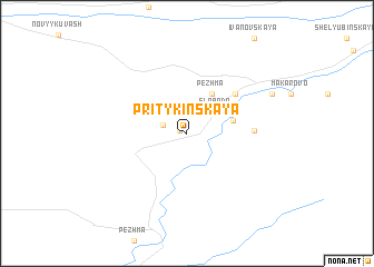 map of Pritykinskaya