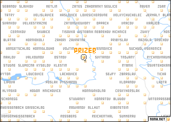 map of Přízeř