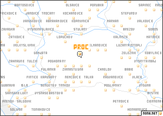 map of Proč