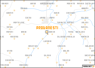 map of Prodăneşti