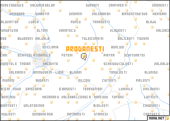 map of Prodăneşti