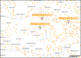 map of Prodanovići