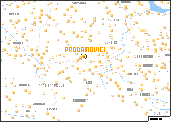 map of Prodanovići