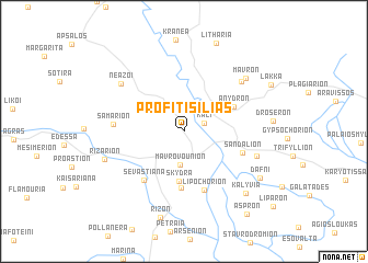 map of Profítis Ilías