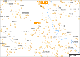 map of Prolići