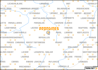map of Prondines