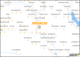 map of Prosačov