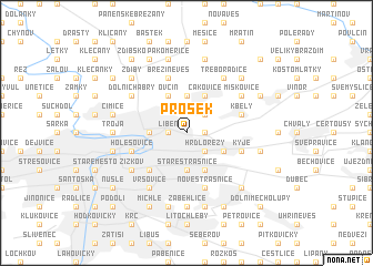 map of Prosek