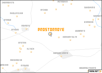 map of Prostornoye