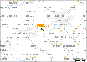 map of Prouvy