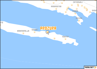 map of Prožura