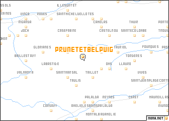 map of Prunet-et-Belpuig