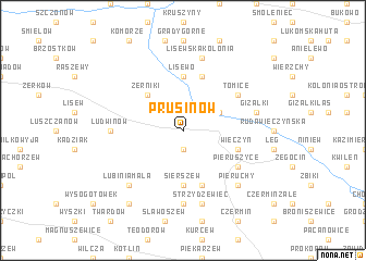 map of Prusinów