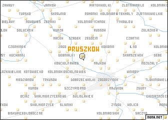 map of Pruszków