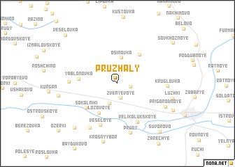 map of Pruzhaly