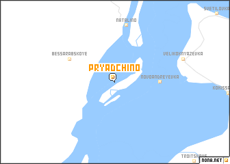 map of Pryadchino